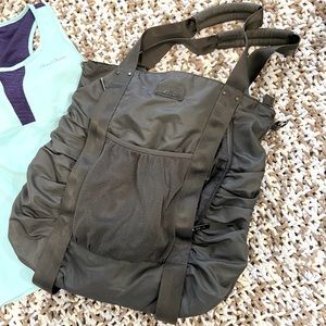 Zella Nordstrom Ruched Gray Gym Bag